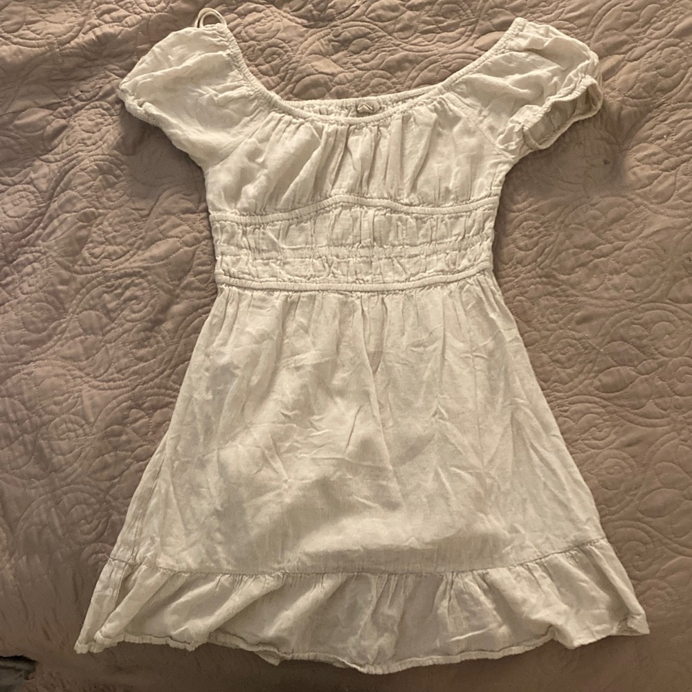 Chic Cream Off-Shoulder Mini Dress